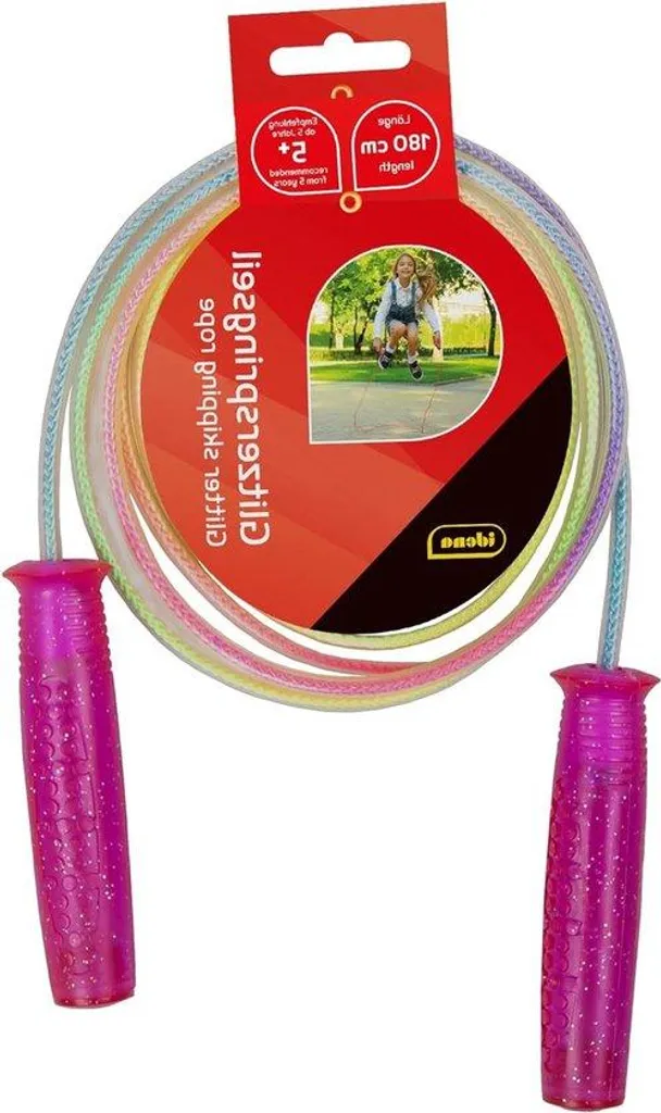Corde à sauter pour enfants scintillante de 1,90 m, jouet de plein air
