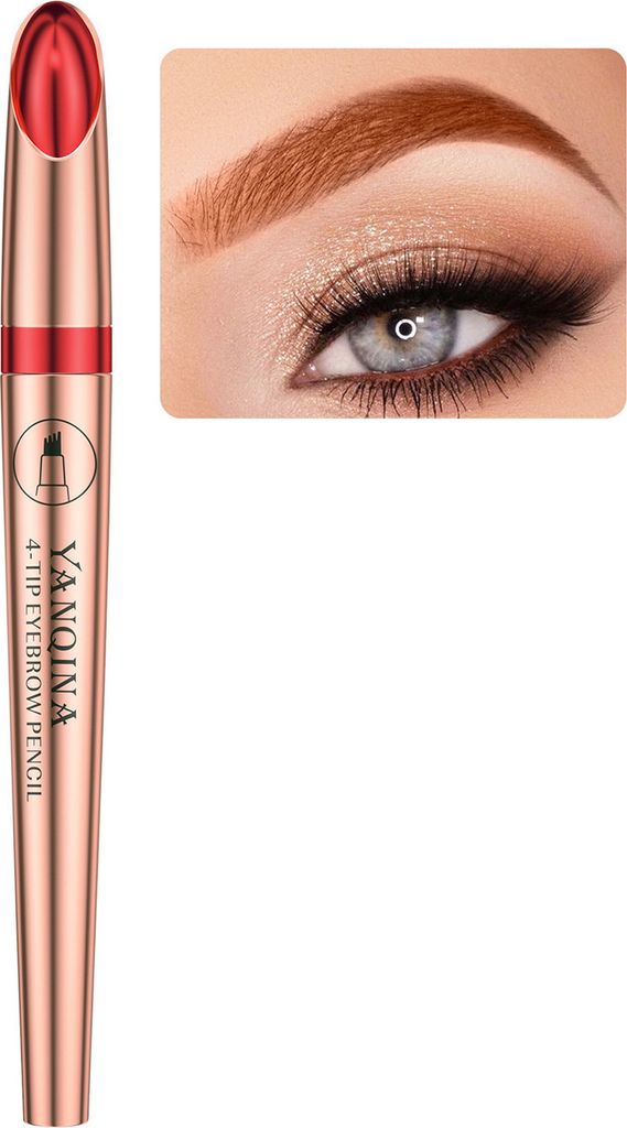 Augenbrauenstift, wasserfest, Gabelspitzen-Design, wischfest, natürlich aussehend, langanhaltend, dekoratives Make-up-Tool, flüssiger Augenbrauen...