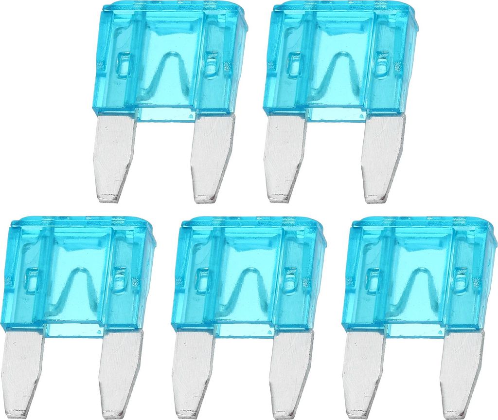 5 Stück Mini 15AMP APM/ATM Universal Auto Sicherung Blade Style Sicherungen Kurzschlussschutz - Auto Boot LKW SUV Wohnmobil - Kunststoff Metall Blau