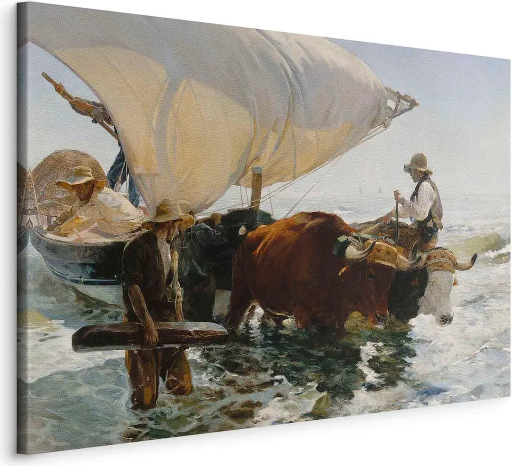 Quadro su Tela Sorolla 120x80 - Il Ritorno dalla Pesca - Emozioni d'Arte