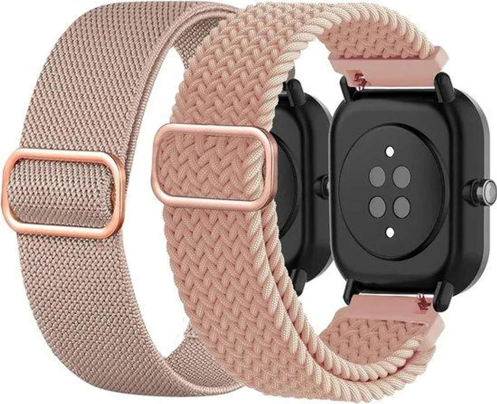 Bracelet élastique en nylon tressé rayé pour un ajustement parfait