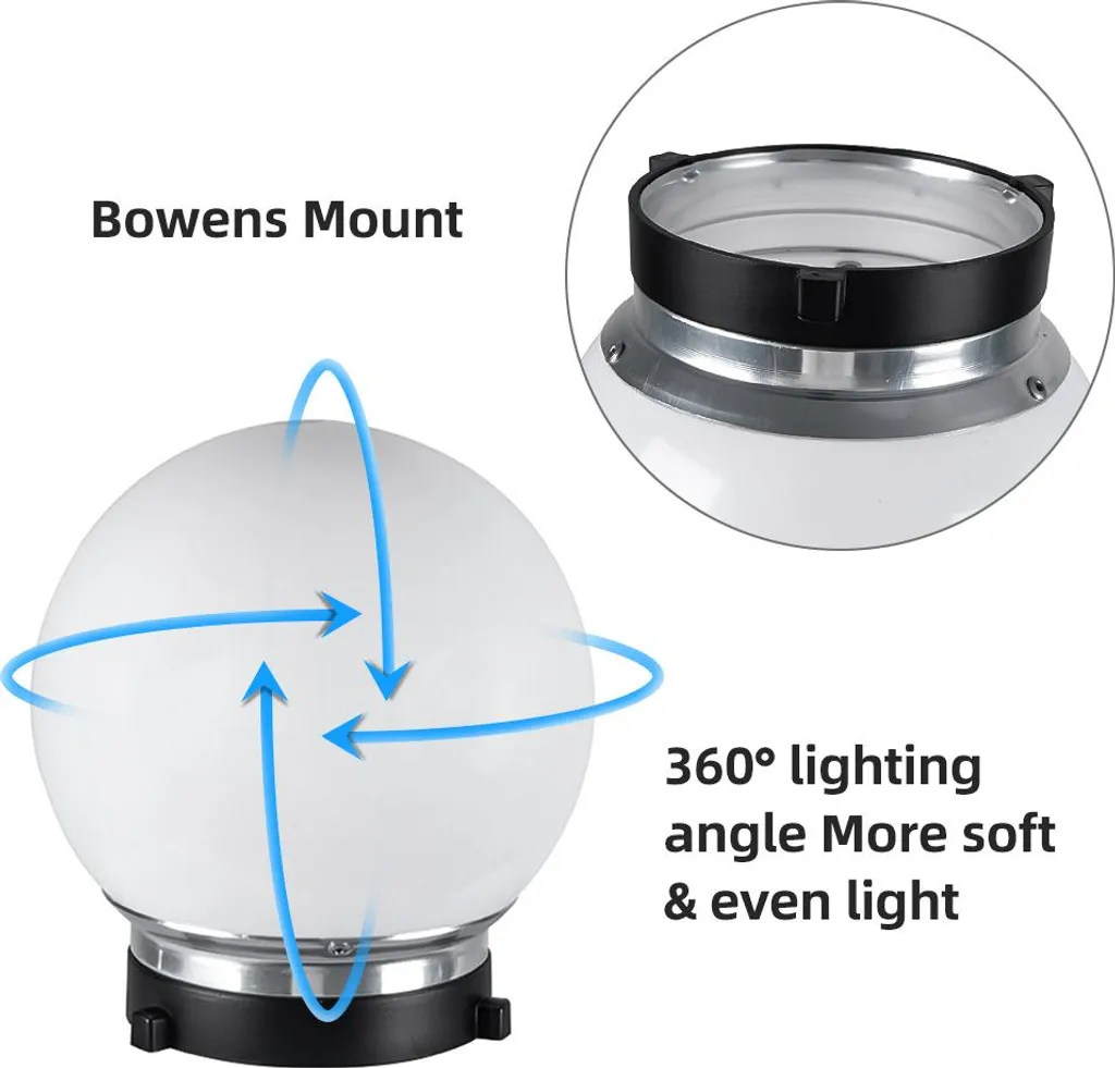 Palla di Luce 15cm Bowens Mount | Diffusore Soft Ball Professionale - 3