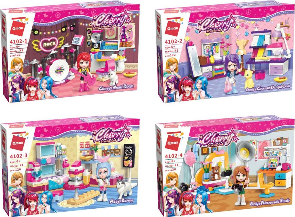 QMAN 4102 Cherry Bauset 4er Set Produktbild 