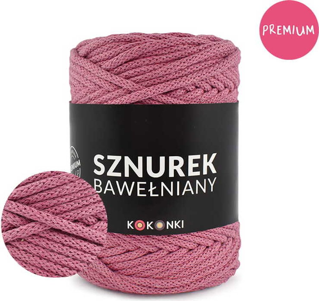 Premium Baumwollseil Kokonki 5mm 100m Rolle Malva Produktbild 