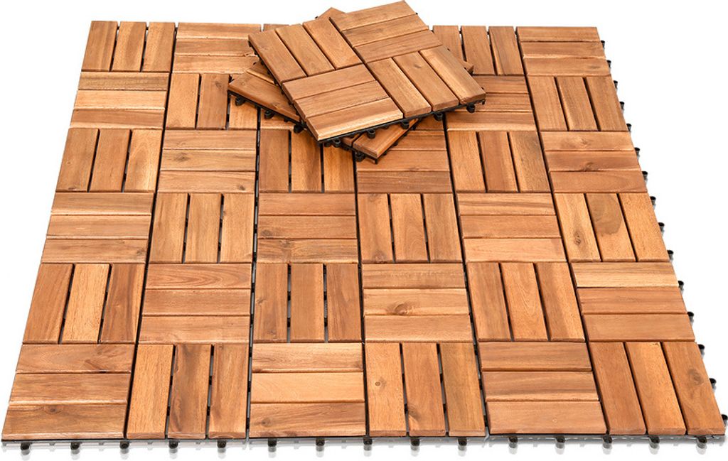 Jopassy 1m² dřevěné dlaždice akátová mozaika terasová Obrázek produktu 2