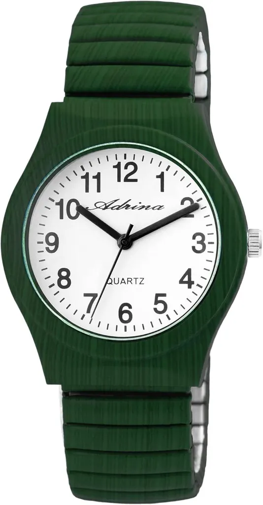 Elegante orologio da donna con cinturino a strappo in acciaio inossidabile, cifre grandi, vetro minerale antigraffio, movimento al quarzo preciso, cinturino flessibile, perfetta idea regalo