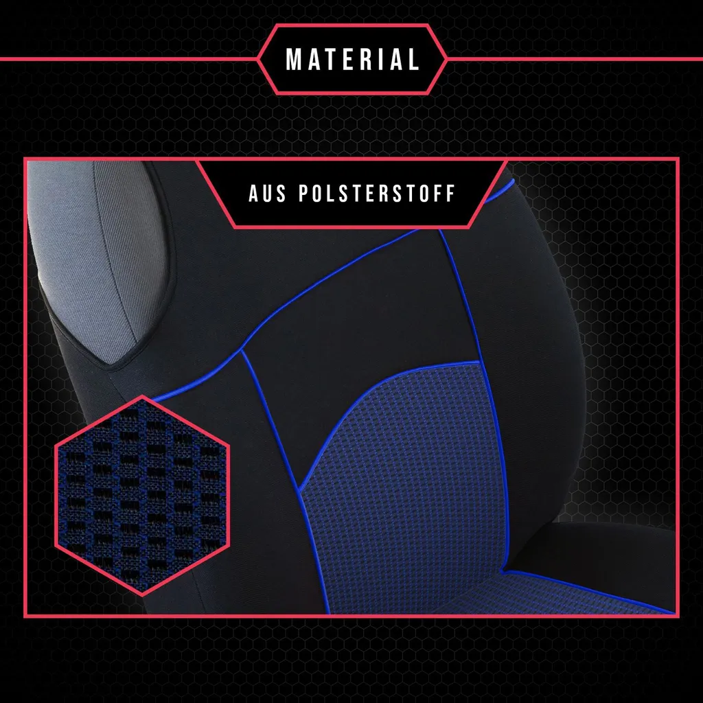 Set Coprisedili Auto Blu Mercedes Viano 1+1 - Ottima Qualità Prezzo - 4