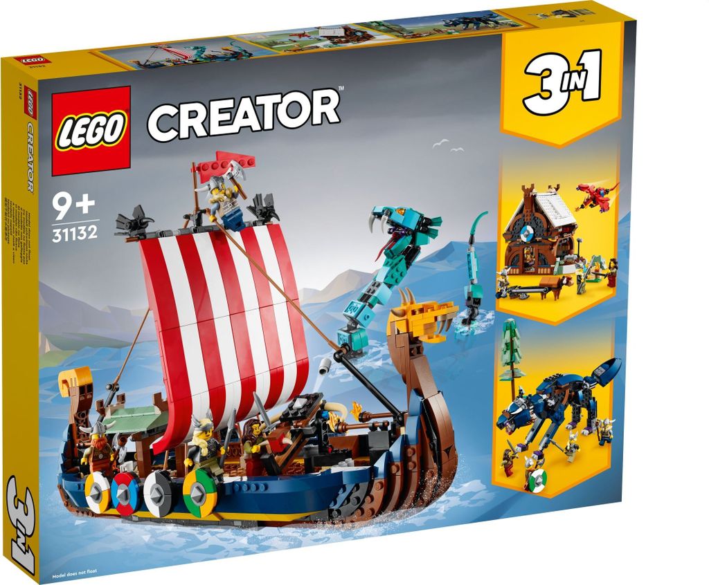 LEGO® Creator 31132 Statek wikingów z wężem Midgardu Zdjęcie produktu 