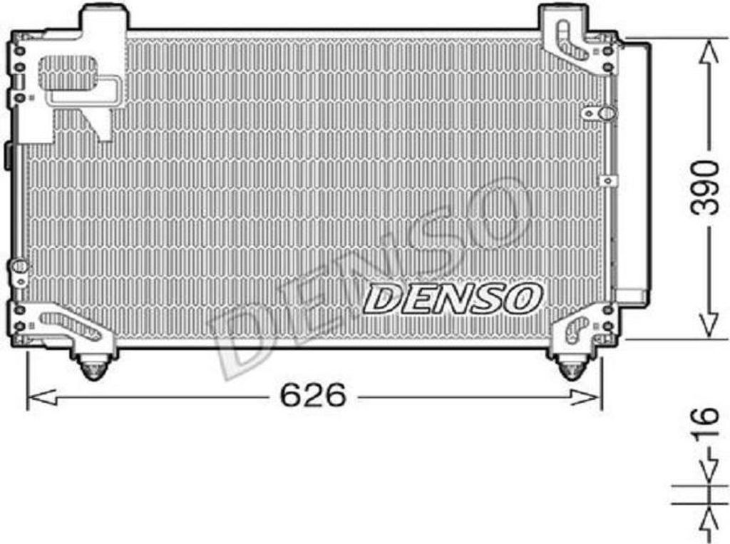DENSO DCN50044 Kondensator Klimaanlage Klimakondensator für TOYOTA AVENSIS Kombi (T25) +Trockner