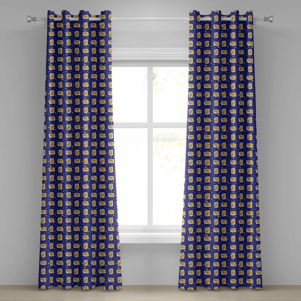 Tenda Cameretta ABAKUHAUS Gatti Stellati 280x245 - Decorazione Blu