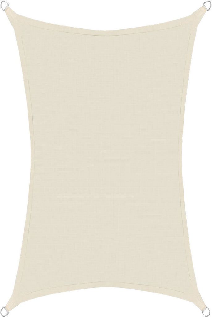 Sonnensegel 4x6m rechteckig - HDPE luftdurchlässig UV- Schutz - Garten Terrasse Beschattung - Creme