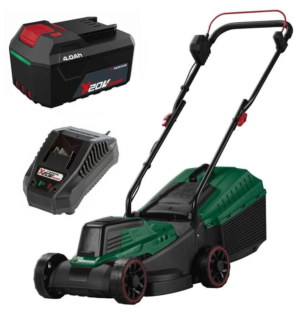 PARKSIDE 20 V Akku-Rasenmäher PARM 20 A1, Akku 4.0 Ah und Produktbild 
