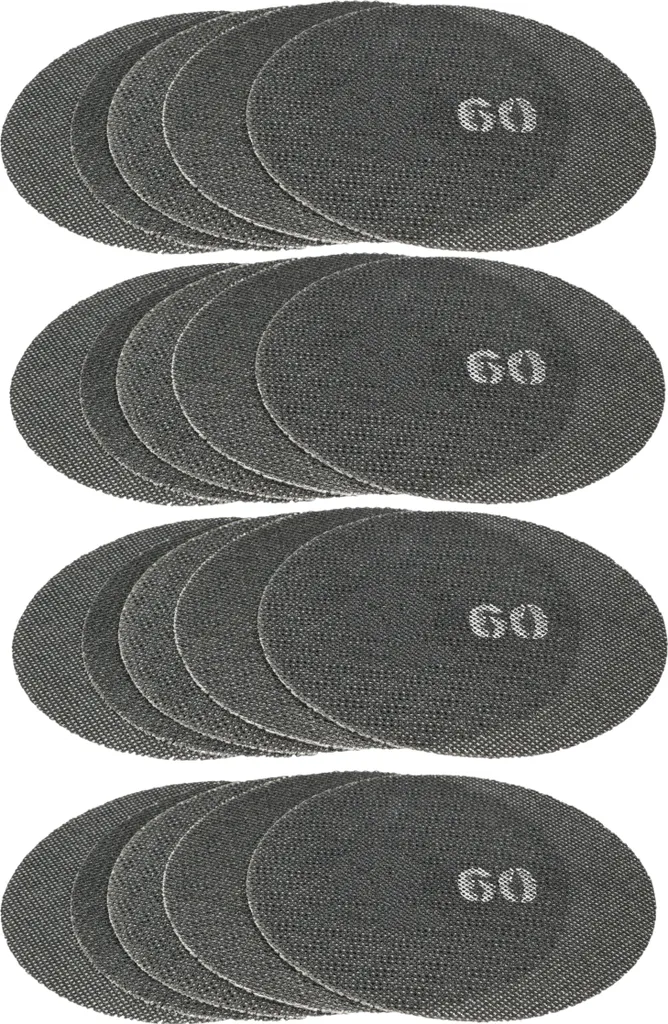 Disques Abrasifs Velcro Ø 225 mm Grain 60 - Maille Grille Anti-Poussière
