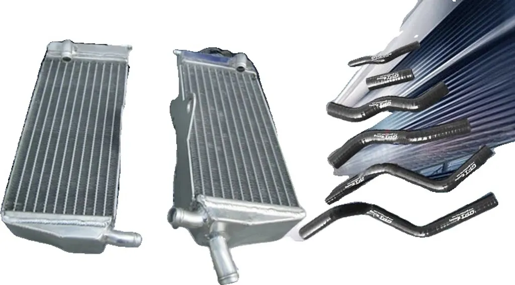 Refroidir Honda CR125R : Radiateur Aluminium Noir avec Tuyau en Silicone