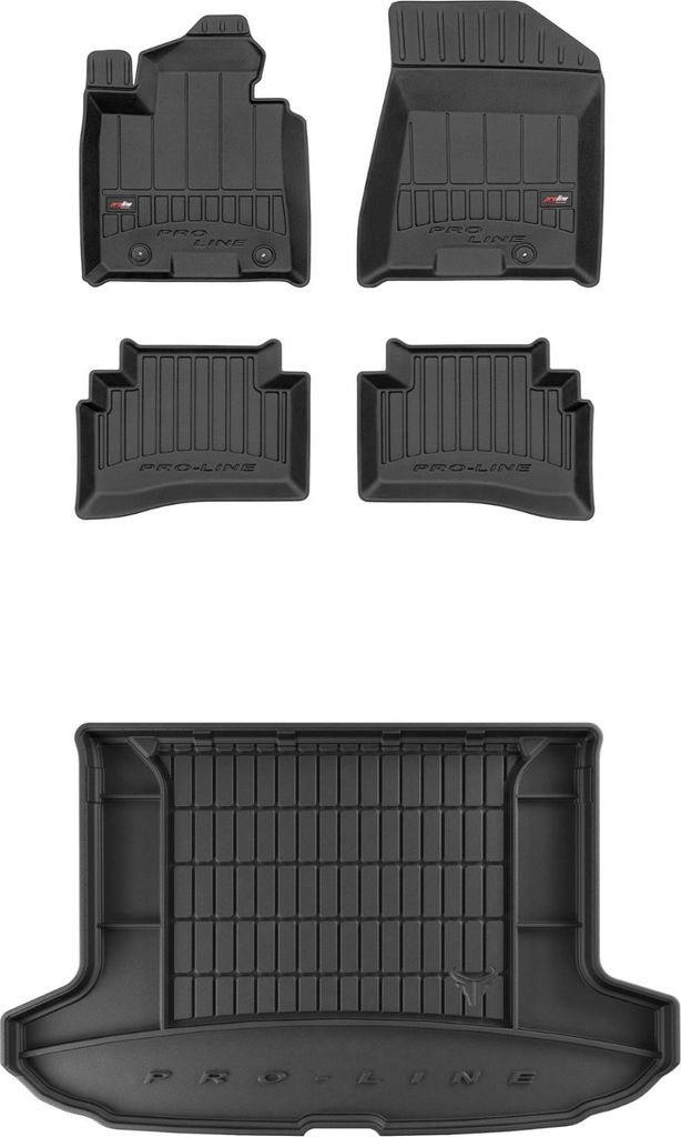 FROGUM Gummimatten Auto Fußmatten + Kofferraummatte für Hyundai Tucson III 15-20