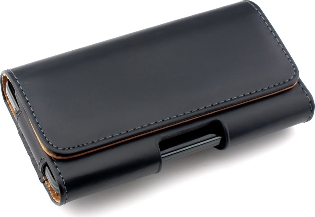 kwmobile Gürteltasche Hülle für Handys mit Gürtelclip - 14,4 x 7 cm Kunstleder Gürtel Case mit Gürtelschlaufe Schwarz