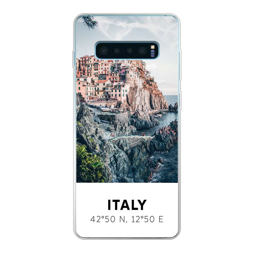 MuchoWow Handyhülle Schutzhülle Hülle für Samsung Galaxy S10 Lite Cinque Terre - Italien - Amalfi - Meer Silikon Softcase Handy Hülle - Schutz