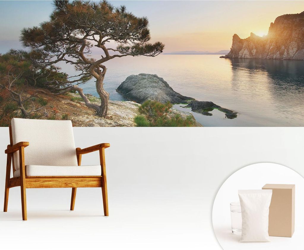 Fototapete - 250x104 cm - Tapete - Wandtapete - Wandbilder - Dekofolie - Tapete Folie - Wand - Dekoration - Wohnzimmer - Friedliche Natur