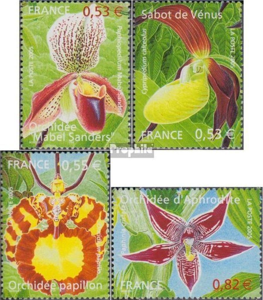 Briefmarken Frankreich 2005 Mi 3914-3917 (kompl.Ausg.) postfrisch Orchideen