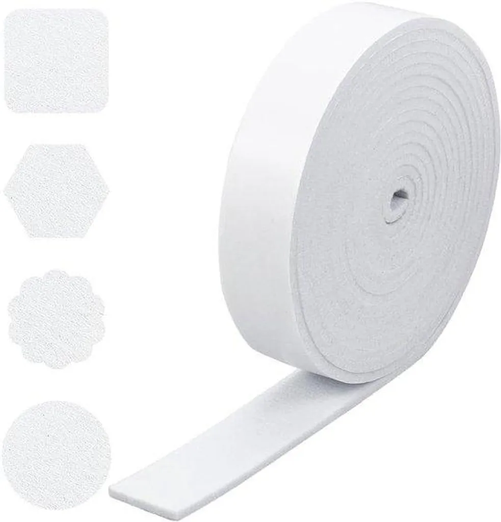 Bande de Feutre de Protection Blanche 500x4 cm Epais 5 mm pour Chaise