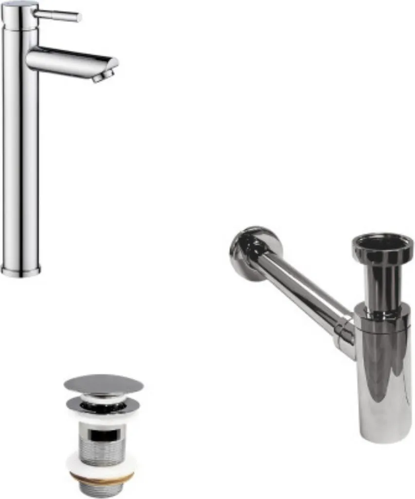 Rubinetto TAP a bocca alta + piletta CLINT + sifone SIMON - 2