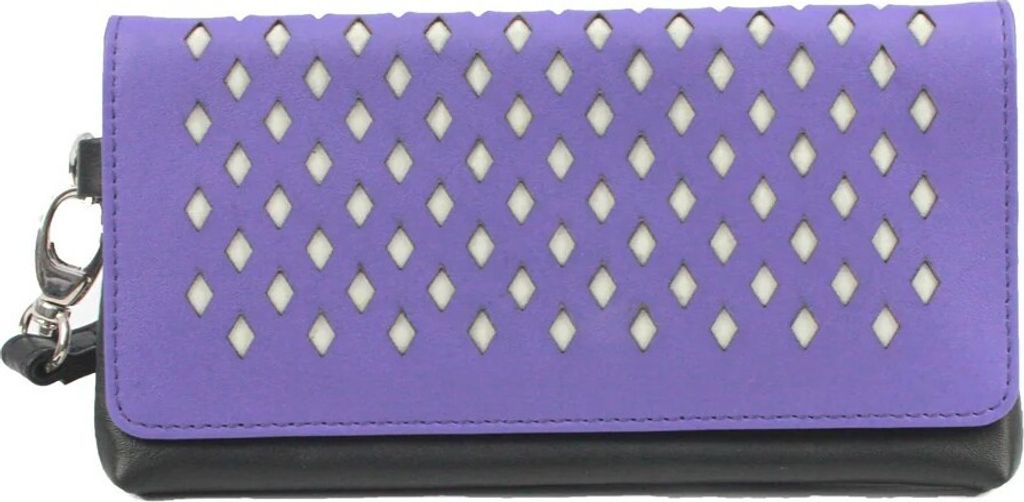 Eastern Counties Leather - "Nina" Leder Brieftasche EL509 (Einheitsgröße) (Schwarz/Violett)