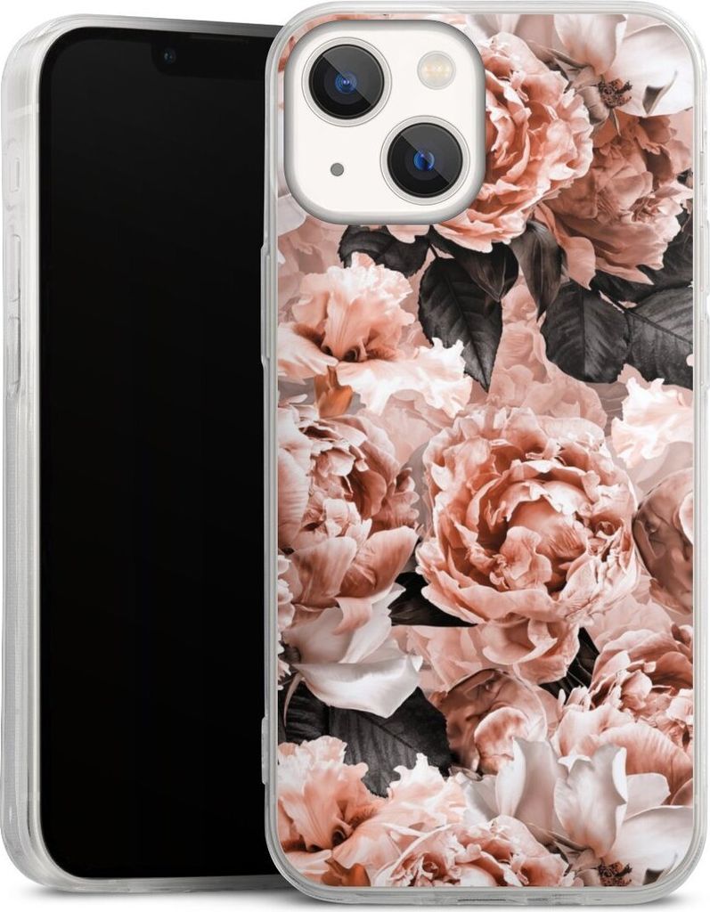 DeinDesign Slim Hülle für Apple iPhone 13 Mini Silikon Case Ultra Dünn Handyhülle Blume Rose Vintage