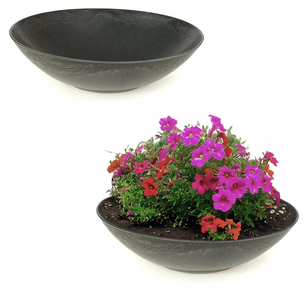 Bacs à plantes pour l'extérieur bacs décoratifs ronds set Image du produit 