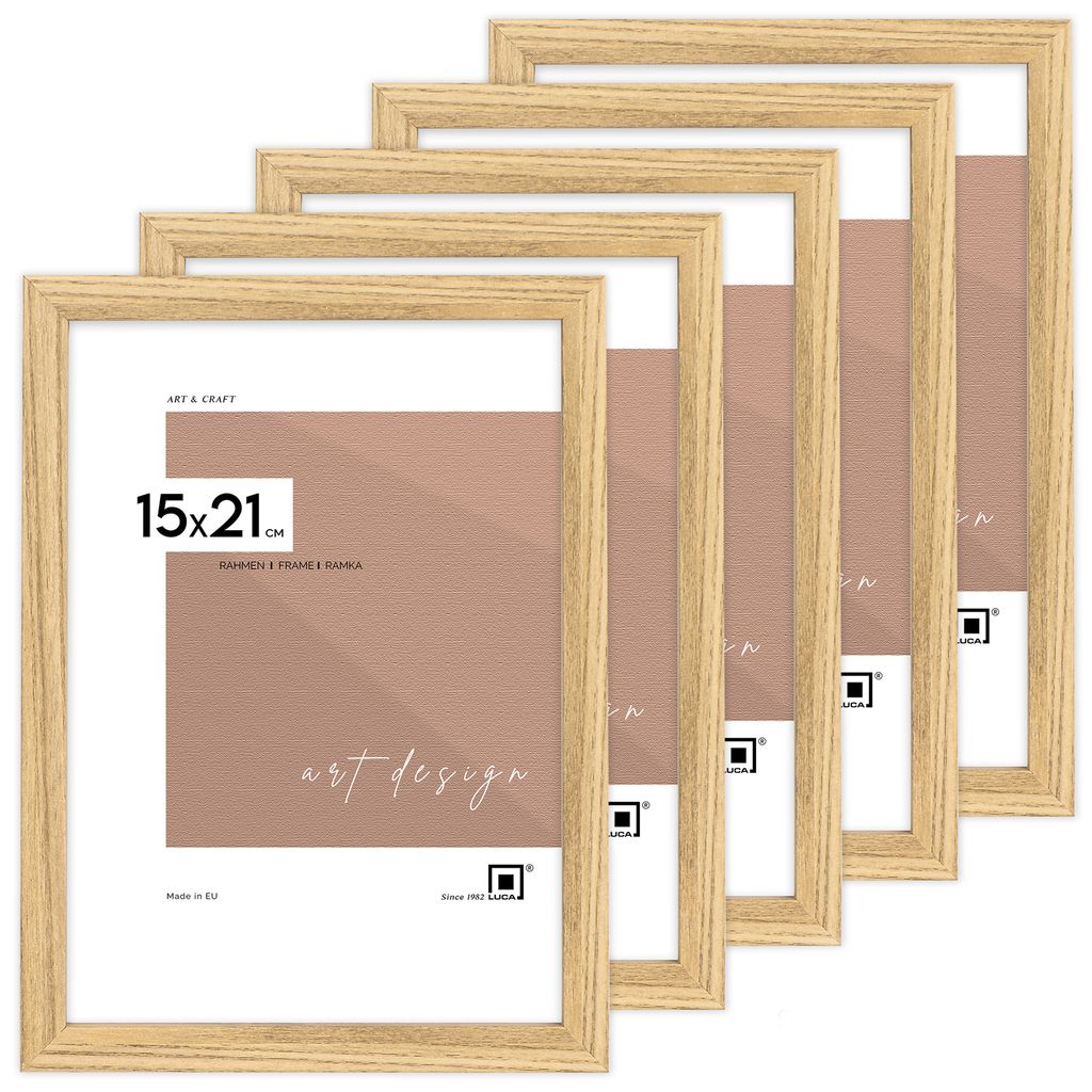 LUCA® Frames, FDM, 5er-set cadre photo, couleur chêne, Image du produit 