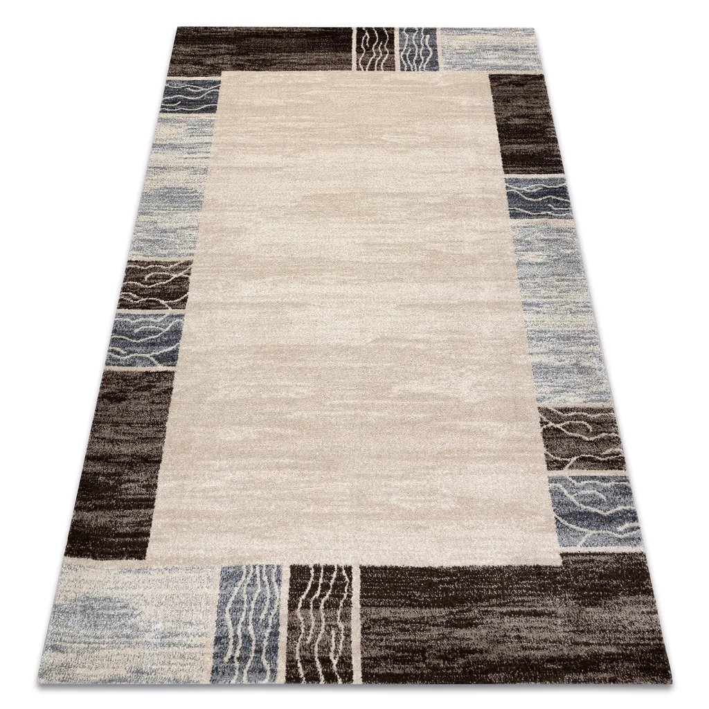 Tapis Anti-Poussière Facile à Nettoyer 80x150 cm SOFT Blanc et Beige
