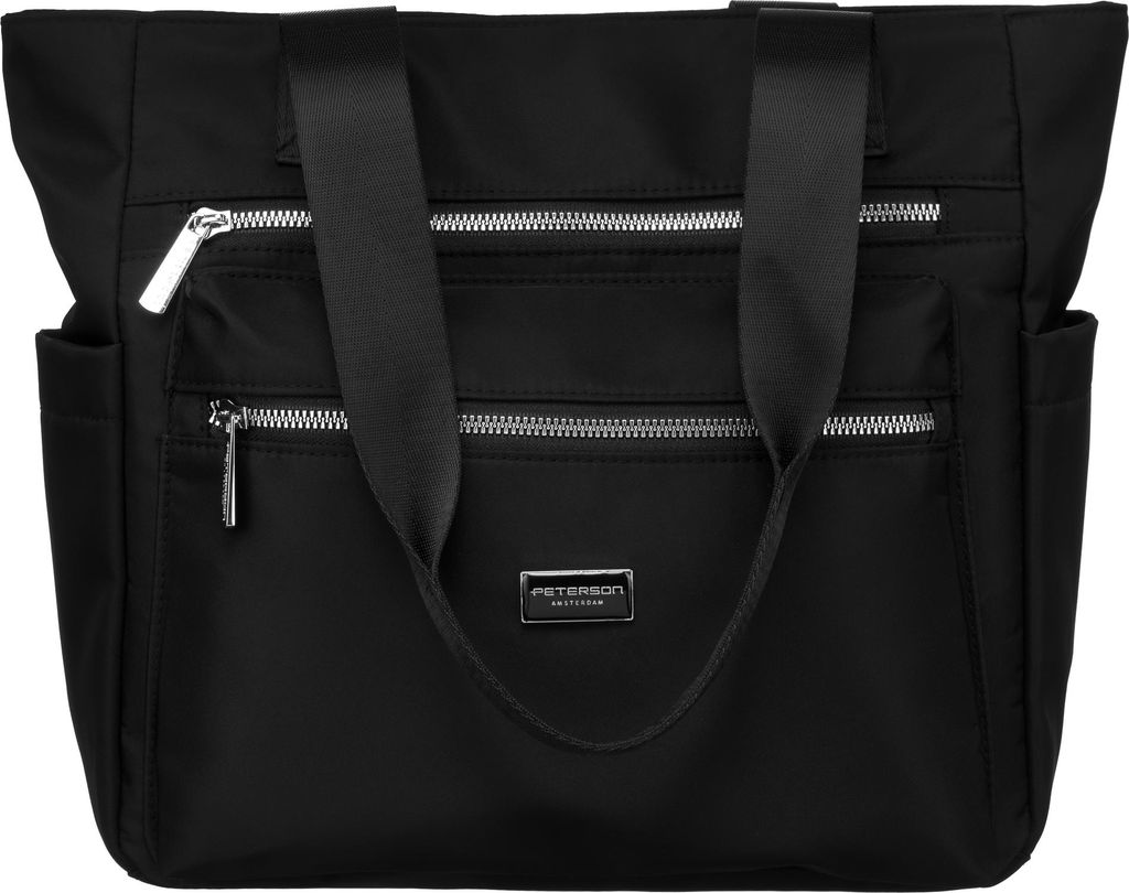 Peterson dámská shopper kabelka nylon černá 30x29 cm Obrázek produktu 