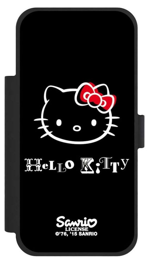 NIVOCASE Klapphülle für Apple iPhone 17 Pro Max Handyhülle aus Kunst Leder NIVOflip schwarz Fanartikel Hello Kitty Kawaii