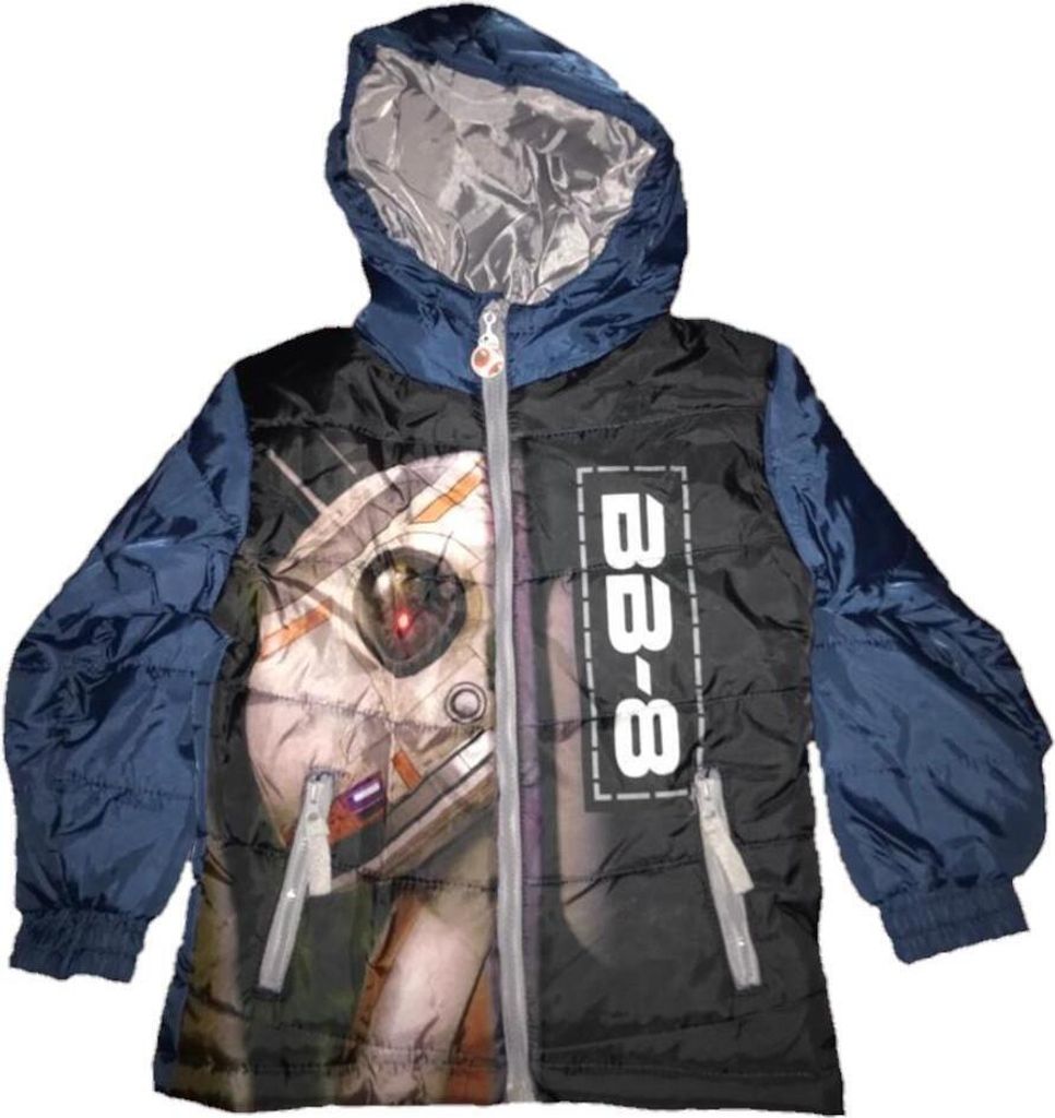 Winterjacke mit Motiv aus Star Wars Größen 104 bis 138 schwarz / blau 104