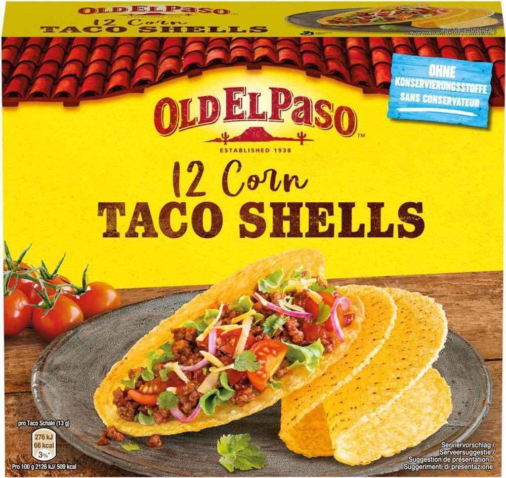 Old El Paso 10425, 156 g, 10 g, 509 kcal, 2126 kJ, 27 g, Produktbild 