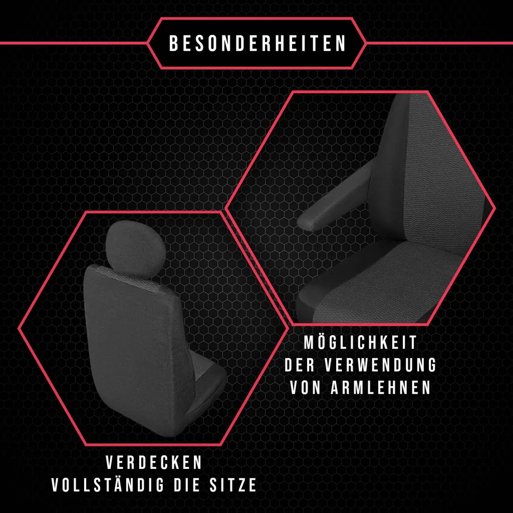 Copri Sedili Auto per Mercedes Vito II 2003-2014 - Protezione 5 Posti - 5