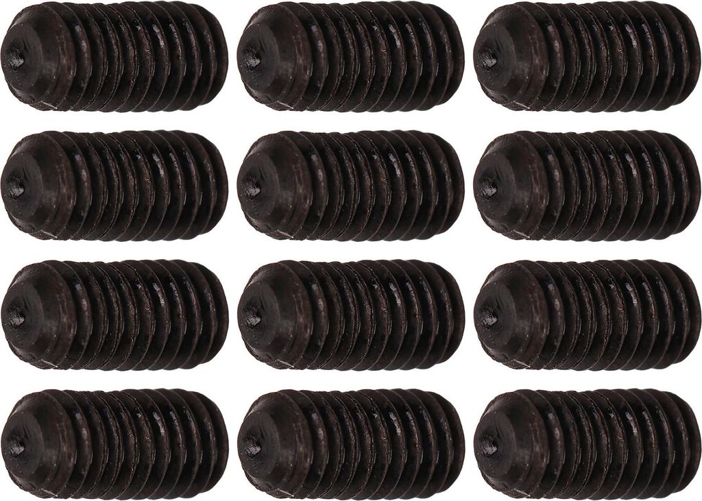 Gitarrenbrckenschraube, Best?ndig, Leicht, Gratfrei, Metall, Elektrische Schrauben, Schraubenset, 12-teilig, Praktisch, Robust, Rostfrei (BLACK)