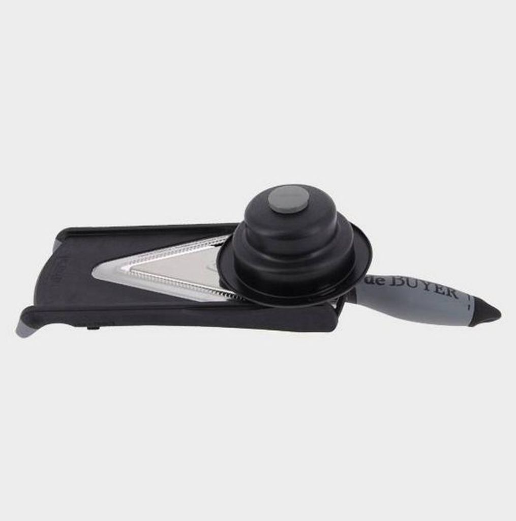 De Buyer Mandoline Slicer Kobra V-Achse Micro-gezahnte Klinge Professionell 19,3° Winkel Schwarz