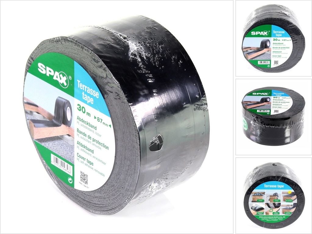 SPAX® 4000009186419 SPAX® Terrassen-Tape Gewebeband schwarz Zdjęcie produktu 