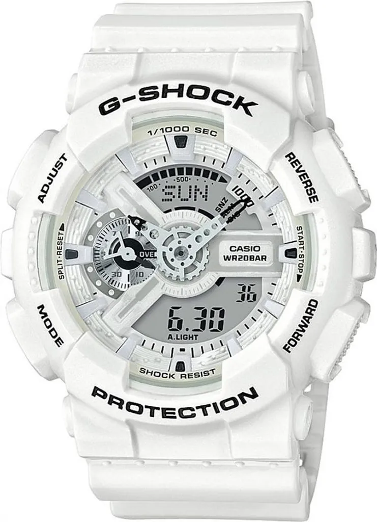 Montre de Sport Casio G-Shock GA-110MW-7AER Résistante aux Chocs Blanche