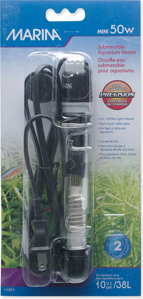 Chauffage aquarium Fondoir MARINA mini 50 W submersible et discret