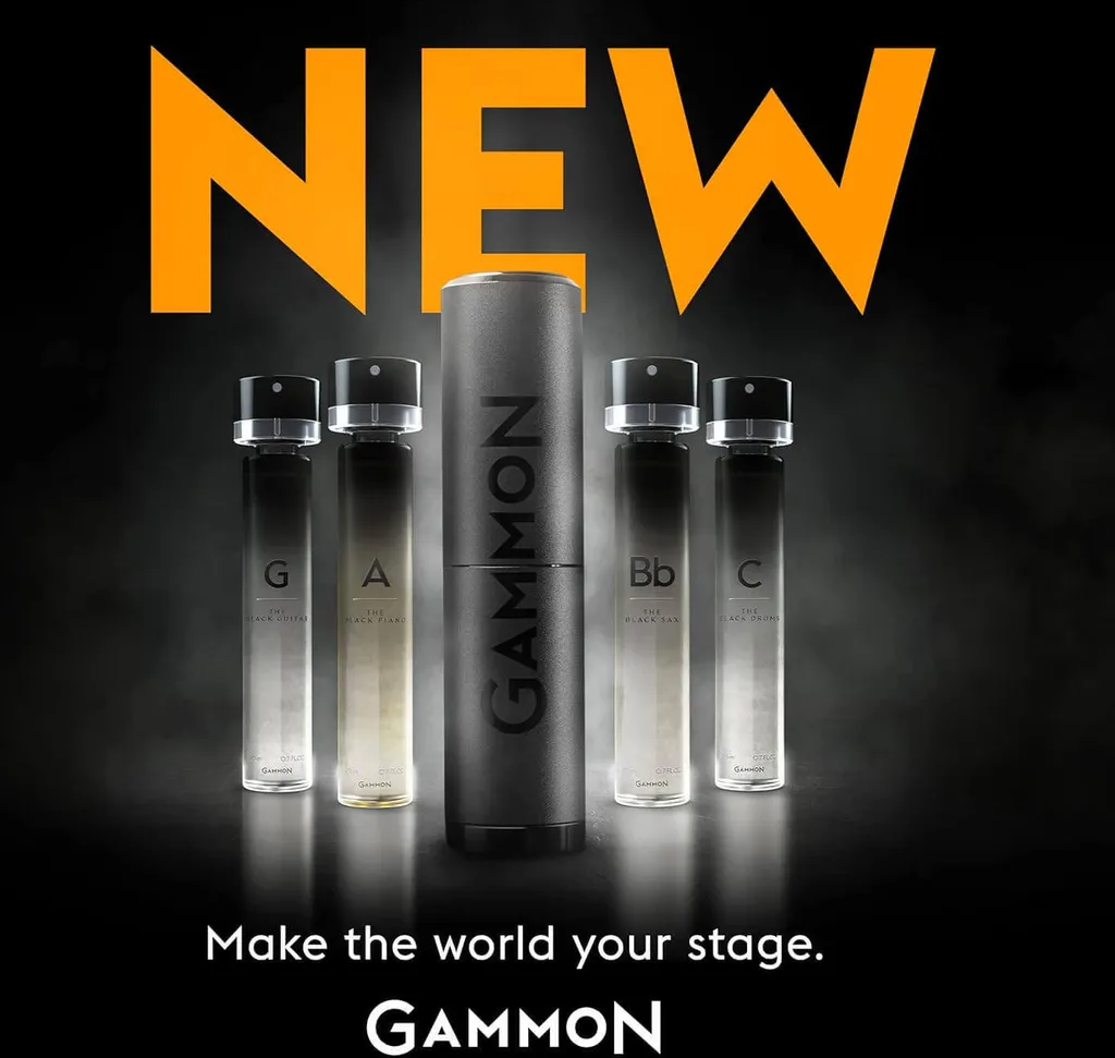 Parfum Homme Longue Tenue GAMMON Black Notes 10x Set d'essai 4x2 ml