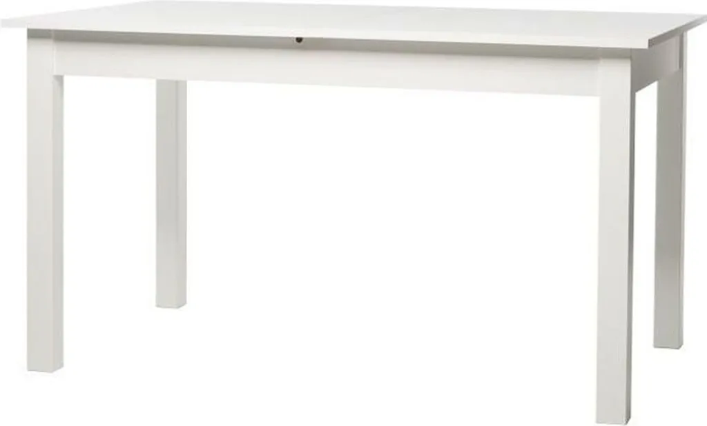 Table blanche modulable avec rallonges Intertrade 001288 solide et chic
