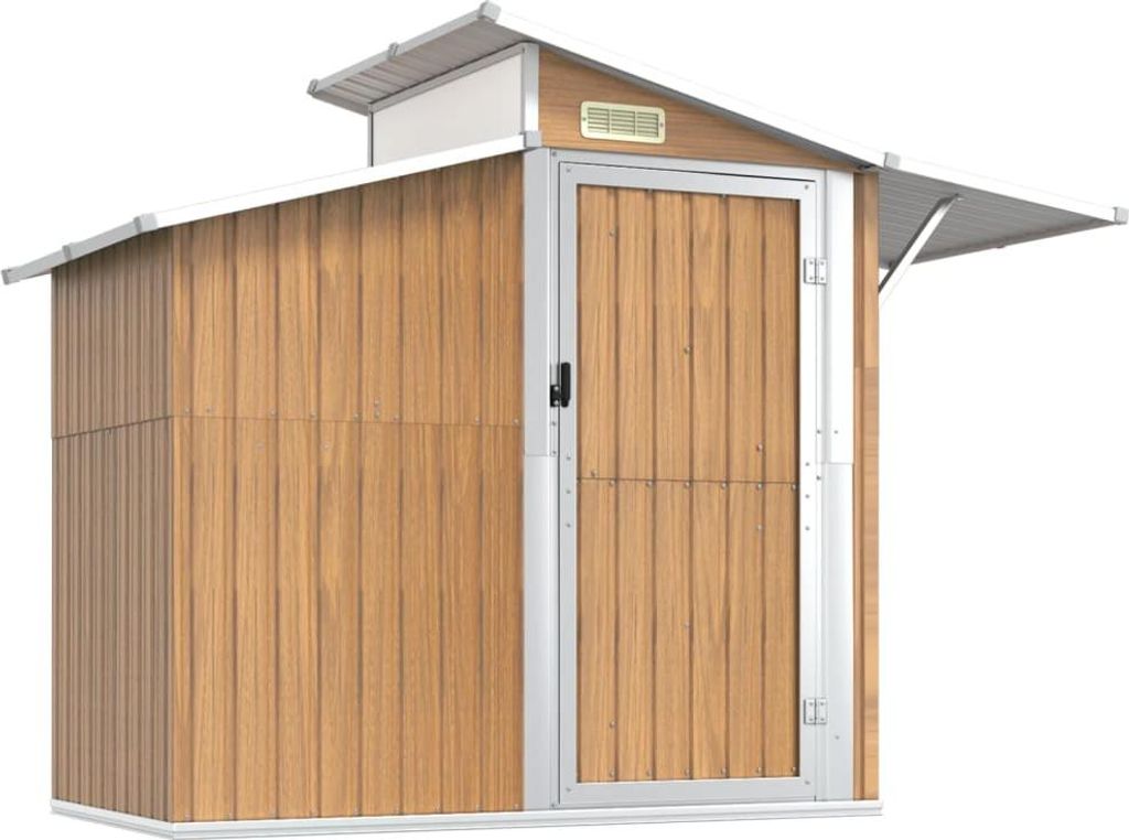 vidaXL Geräteschuppen Braun 270x130x208,5 cm Verzinkter Produktbild 