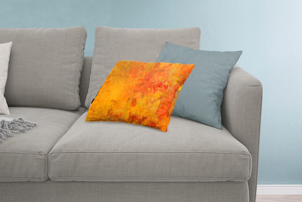 MuchoWow Zierkissen Sofakissen Wohnzimmer Dekokissen 60x40 cm Ölgemälde Herbstfarben - Kopfkissen - Polster mit Foto