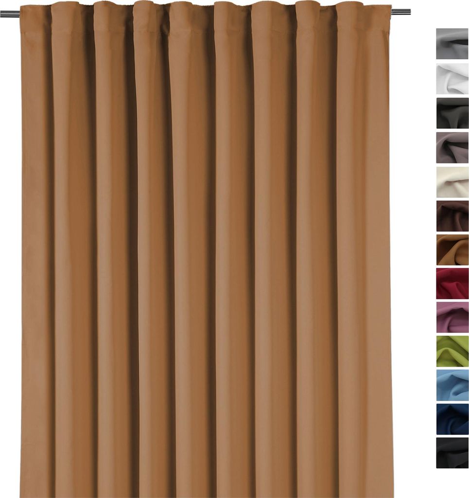 heimtexland XXL Verdunkelungsvorhang Thermovorhang Multifunktionsband Dekoschal 245x275 cm Raumteiler Deko Vorhang blickdicht verdunkelnd isolie...
