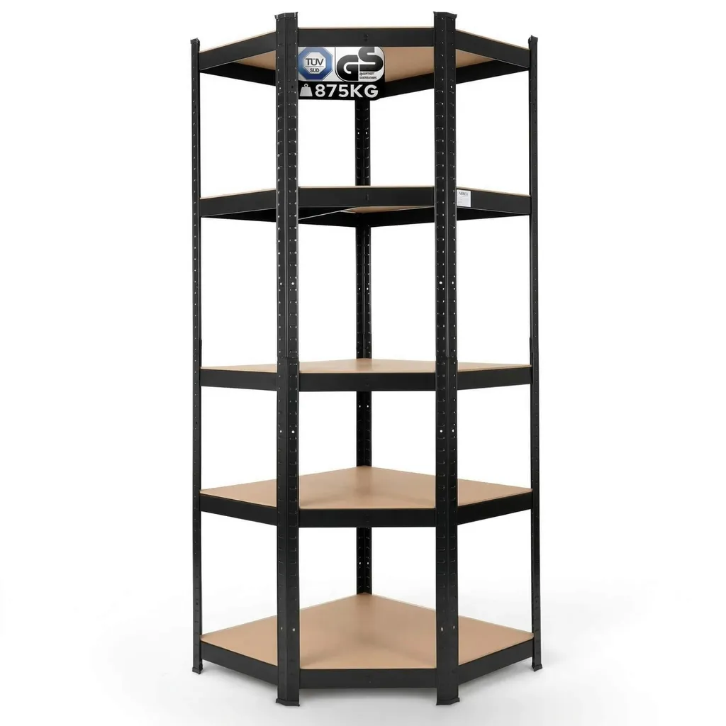 Gagnez de la Place avec ce Rack d'Angle Robuste pour Cave et Débarras