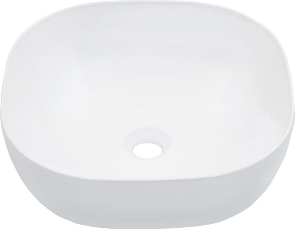 vidaXL Waschbecken 42,5 x 42,5 x 14,5 cm Keramik Weiß Produktbild 