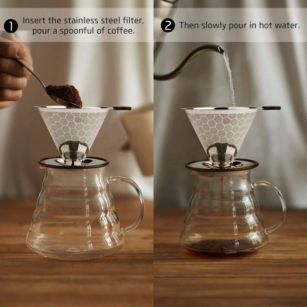 Permanenter Kaffeefilter aus Edelstahl, Papierloser Produktbild 6