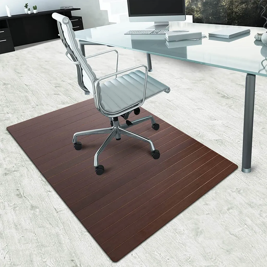 Salvapavimento Bambù 90x120cm per Sedie Ufficio | Antiscivolo e Robusto