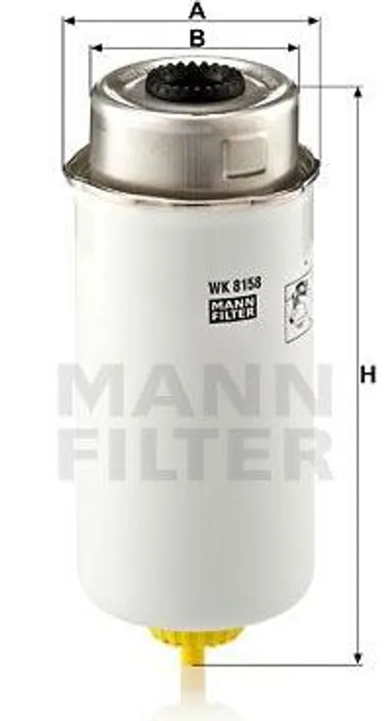 Filtre à gasoil haute performance WK 8158 MANN-FILTER Montage Facile